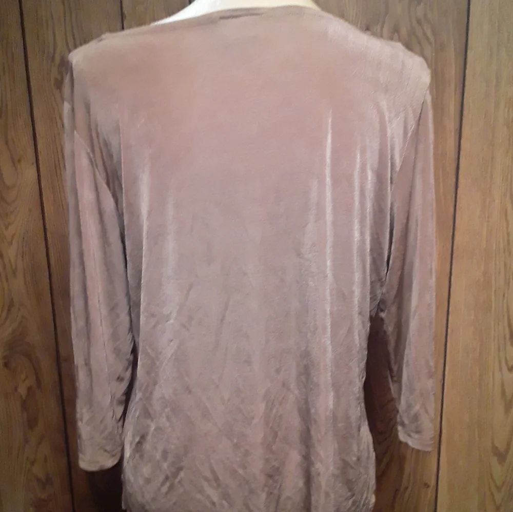 Women's Brown Medium Size Blouse Loosefit Shirt Formal Too - Picture 5 of 6
